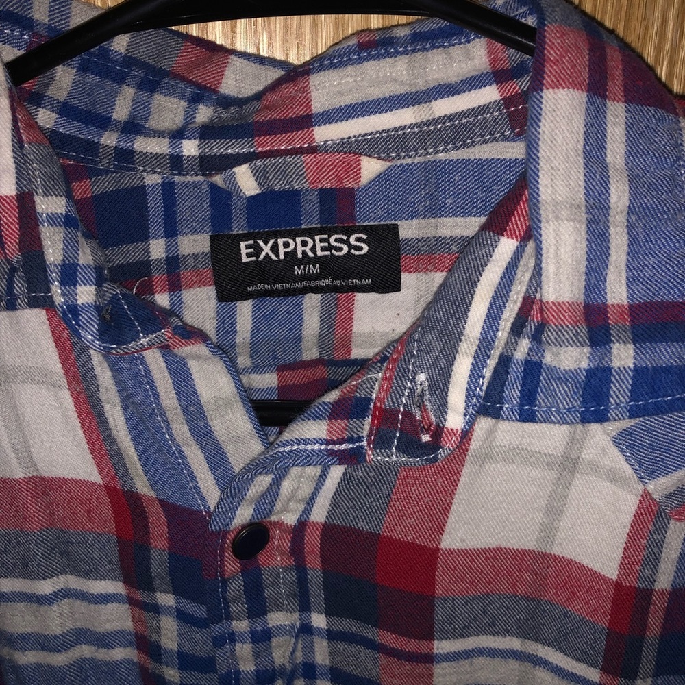 Express Men’s Plaid Shirt - Picture 2 of 3